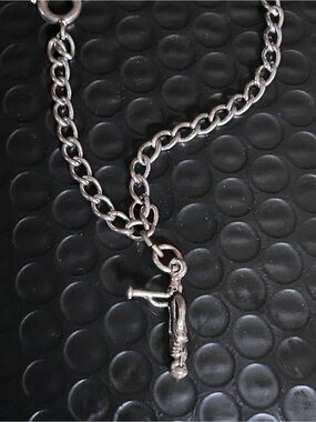 Sterling silver charm bracelet with charm